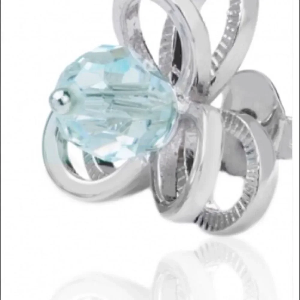 Swarovski authentic crystals White Rhodium Plated